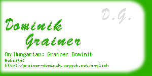 dominik grainer business card